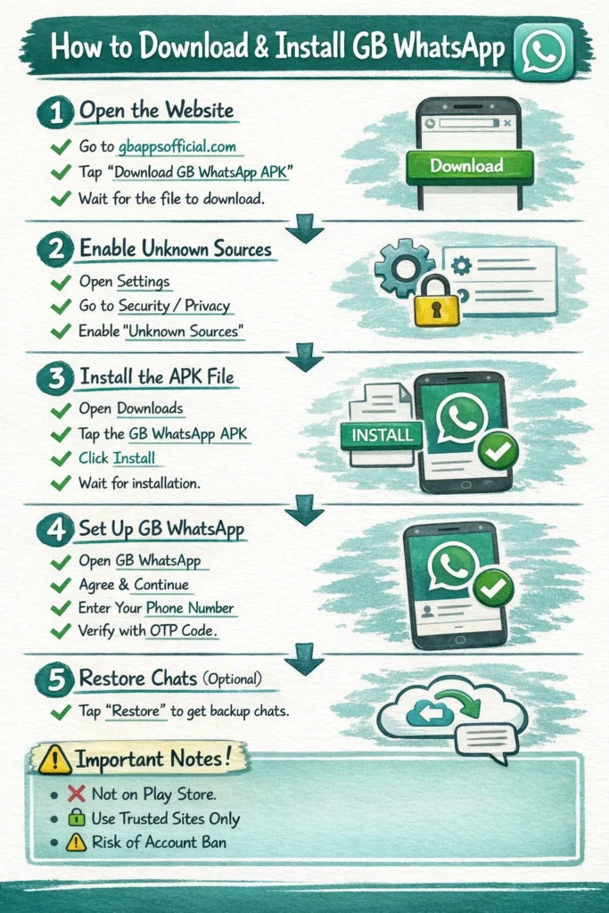GB WhatsApp Download Steps